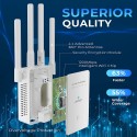 UPPOON WiFi Extender Signal Booster for Home, 1200Mbps Internet Booster Covers up to 5000sq.ft, 2.4 & 5GHz Dual Band Wireless Signal Amplifier Repeater, 1-Tap Setup, WAN/LAN Port, Alexa Compatible