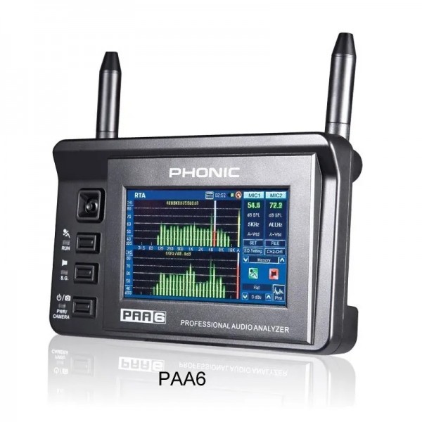 PHONIC PAA6 Dual Channel Handheld Spectrum Analyzer USB2.0 Support Balanced XLR