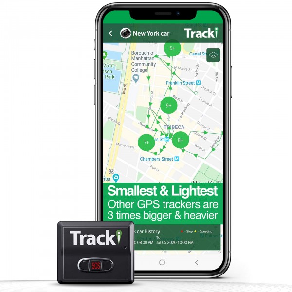 Tracki 2021 Model Mini Real time GPS Tracker. Full USA and Worldwide Coverage. for Vehicles, Car, Kids, Elderly, Child, Dogs and Motorcycles. Magnetic Small Portable Tracking Device. Monthly fee Required